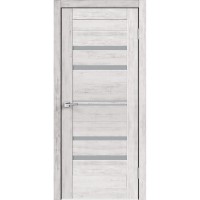 Durvis LINE PREMIUM 6 ar stiklu, balts santorini